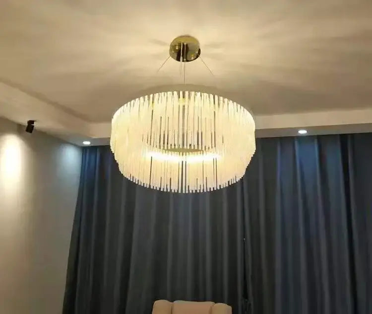 Gold Crystal Dining Chandelier