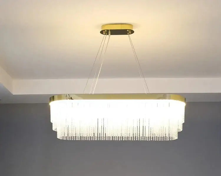 Gold Crystal Dining Chandelier