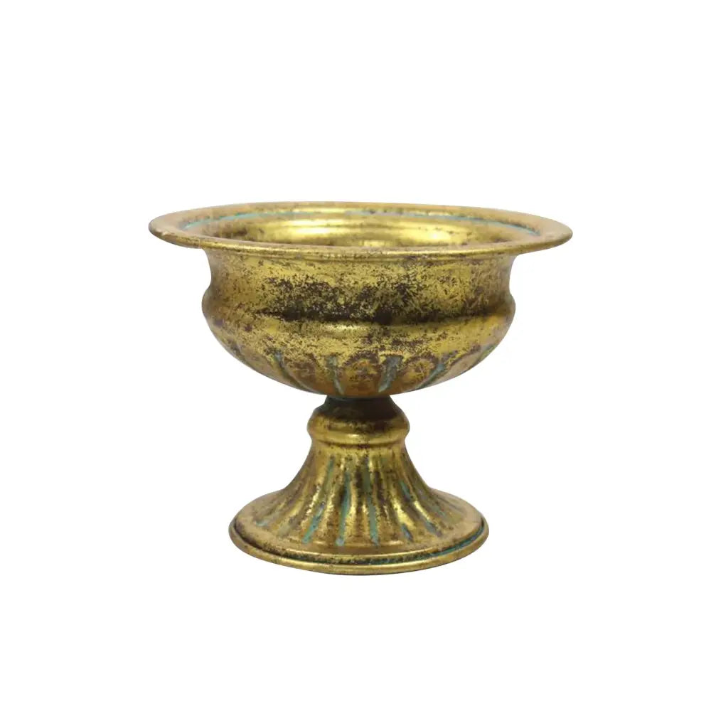 White Gold Metal Vase