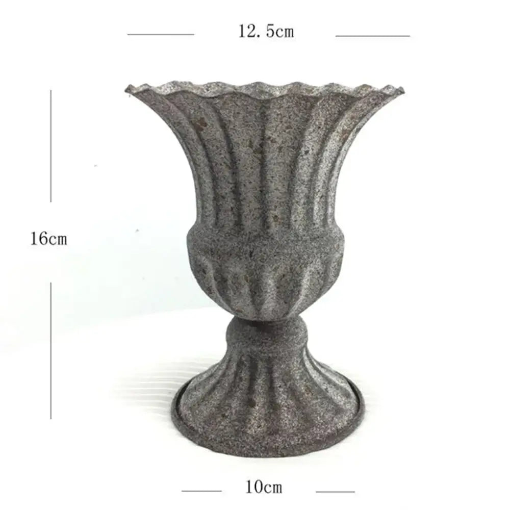 White Gold Metal Vase