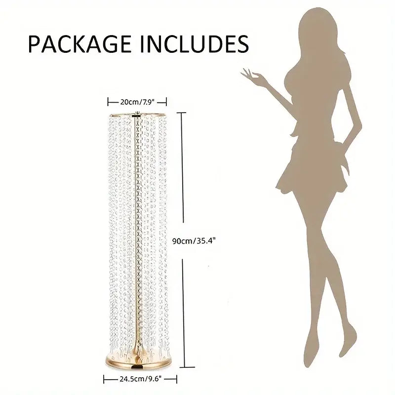 Gold Crystal Vase Set
