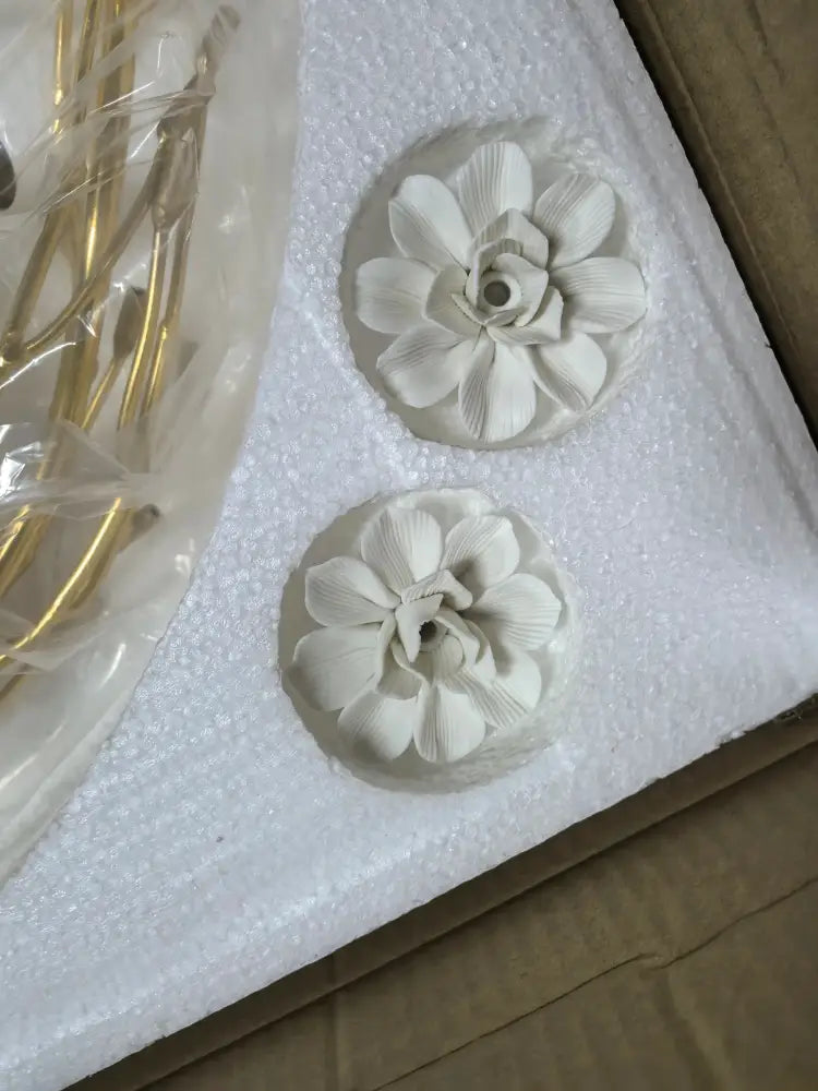 White Ceramic Flower Chandelier