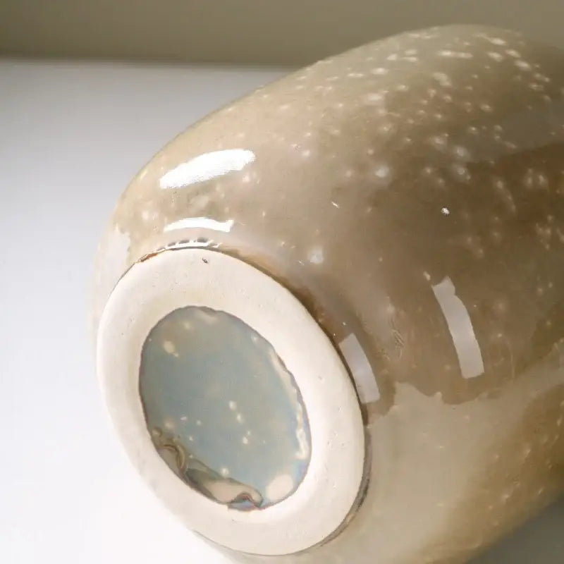 Beige Speckled Ceramic Vase
