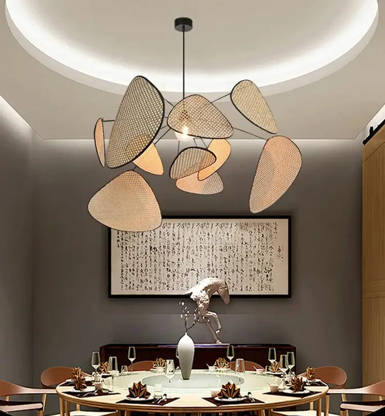 Natural Rattan Chandelier