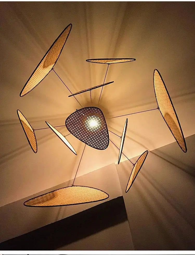 Natural Rattan Chandelier
