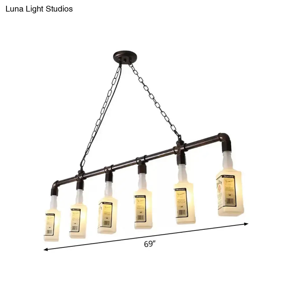 Black Wine Glass Chandelier