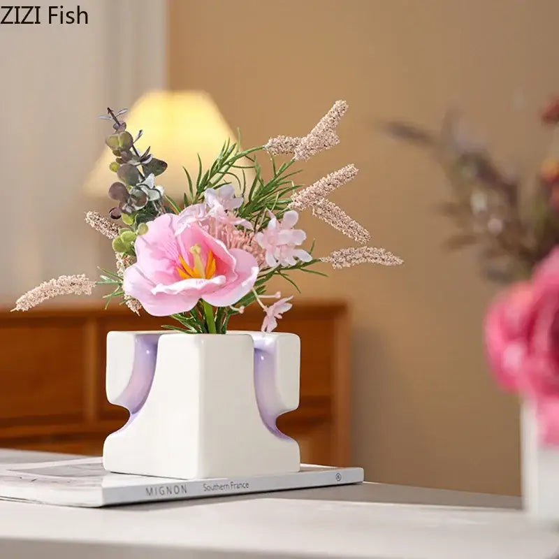Purple Gradient Ceramic Vase
