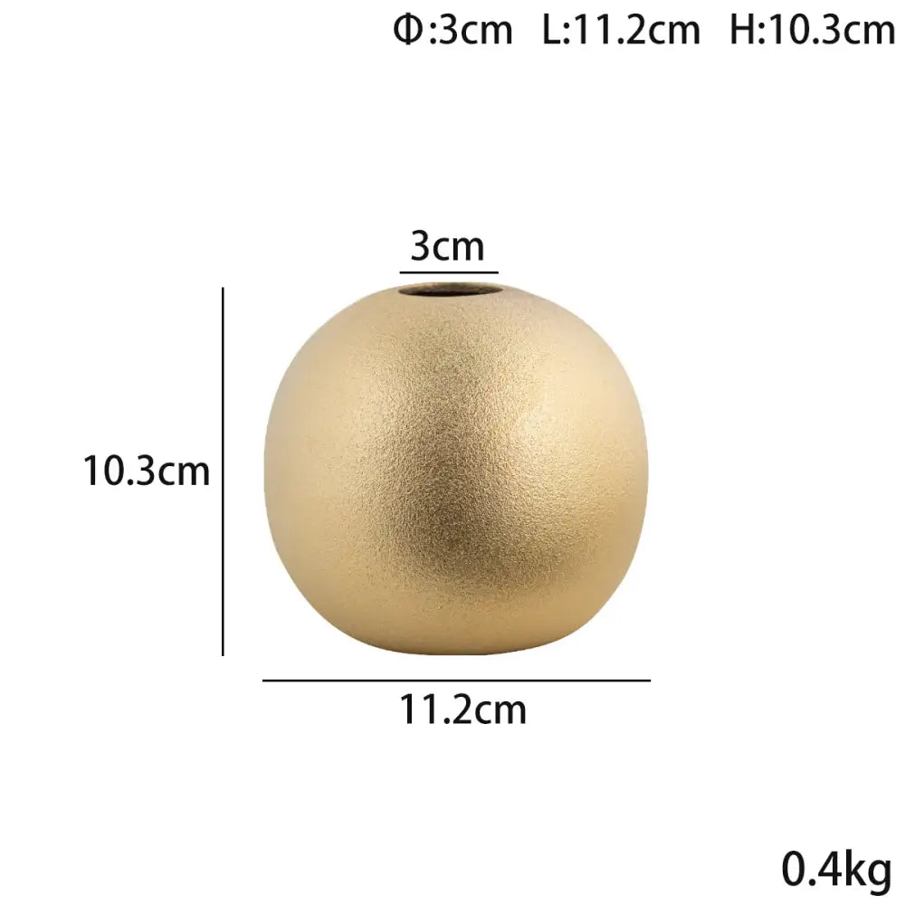 Gold Silver Spherical Vase