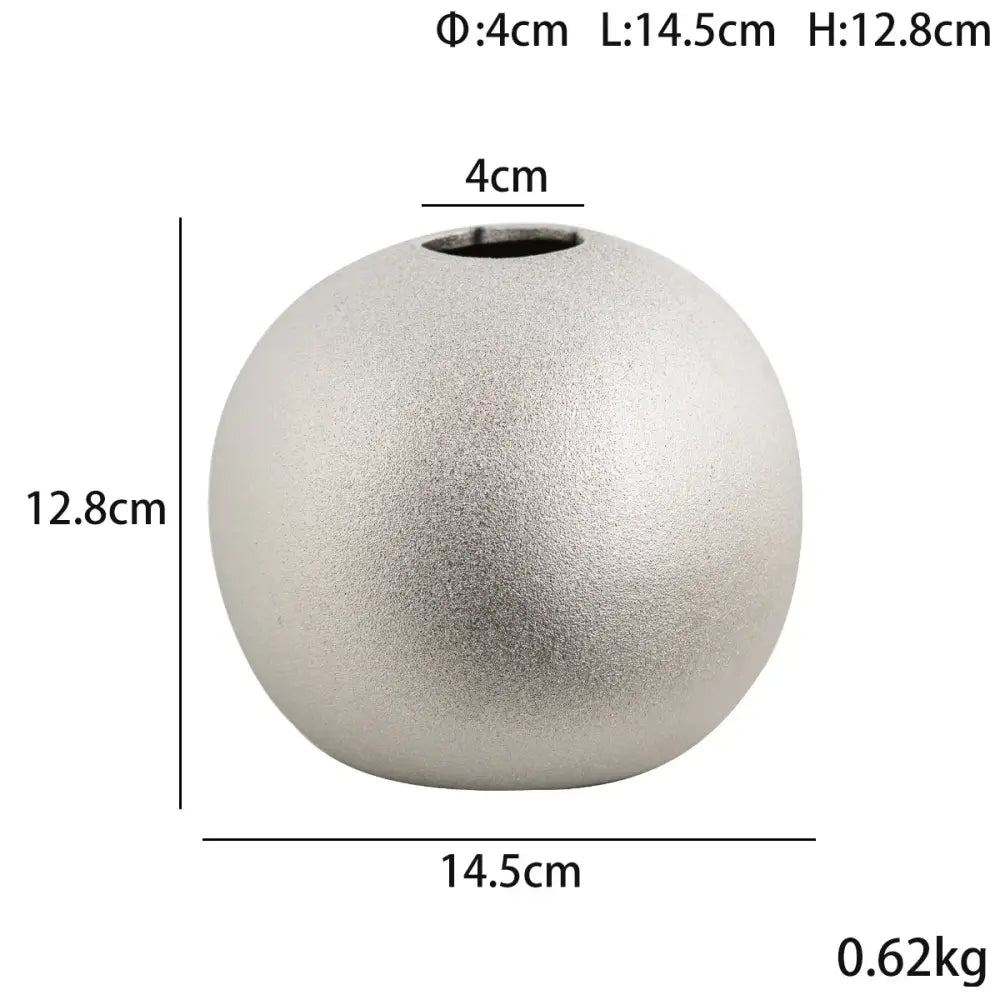 Gold Silver Spherical Vase