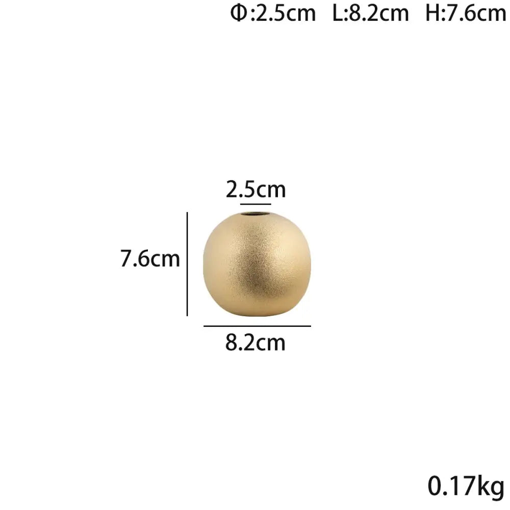 Gold Silver Spherical Vase