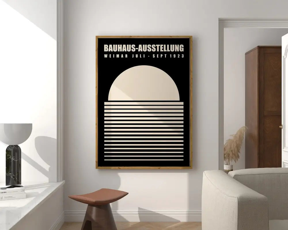 Orange Teal Geometric Poster