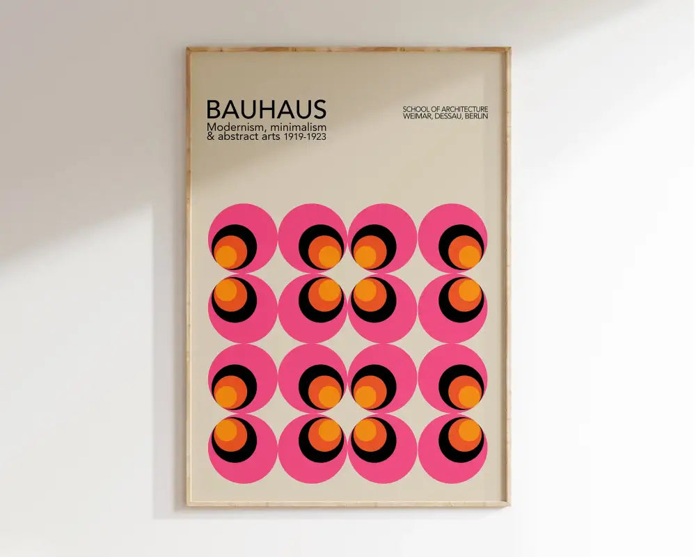 Orange Teal Geometric Poster