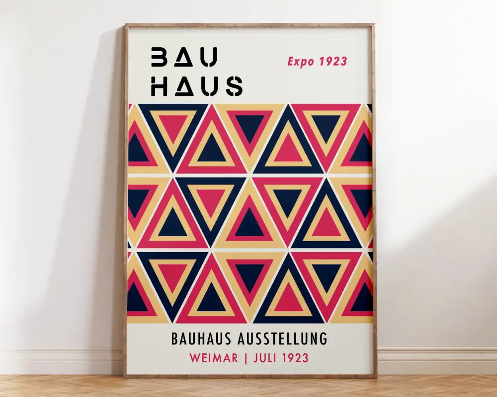 Orange Teal Geometric Poster