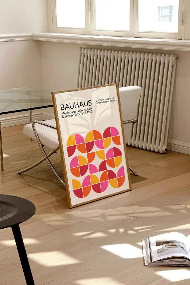 Orange Teal Geometric Poster