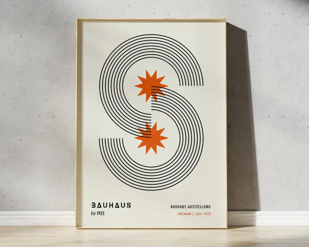 Orange Teal Geometric Poster