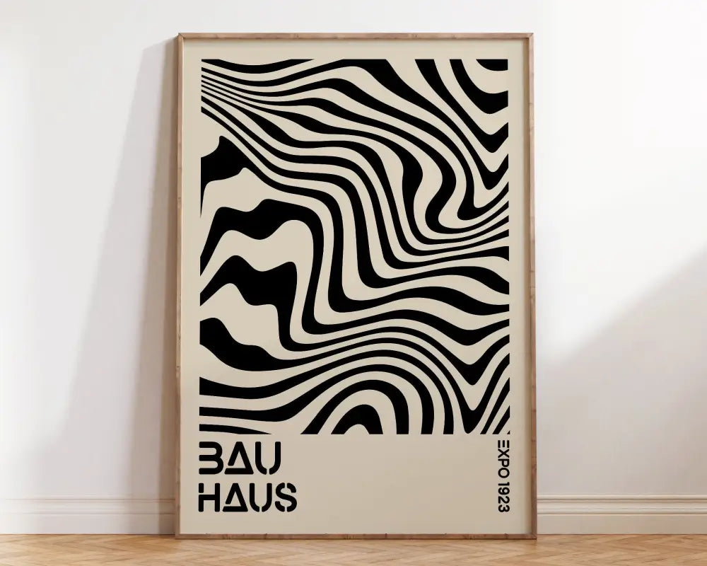 Orange Teal Geometric Poster