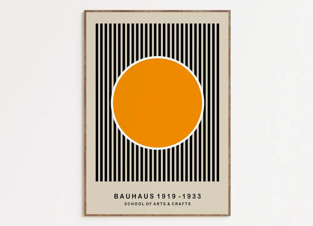 Orange Teal Geometric Poster