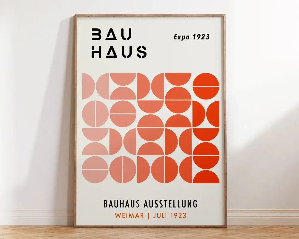 Orange Teal Geometric Poster