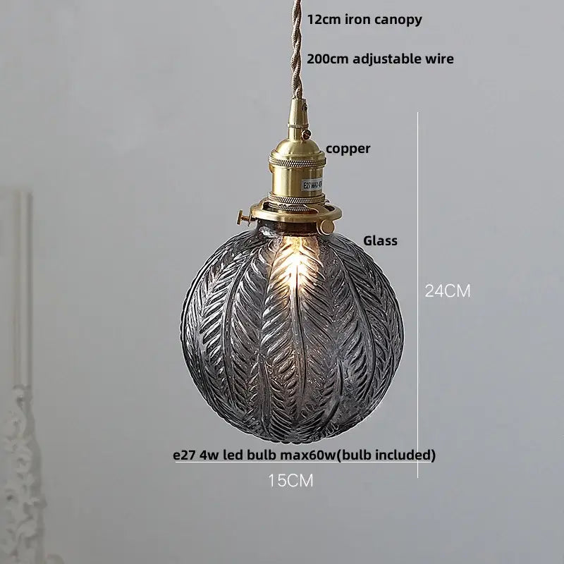 Walnut Copper Pendant Lamp