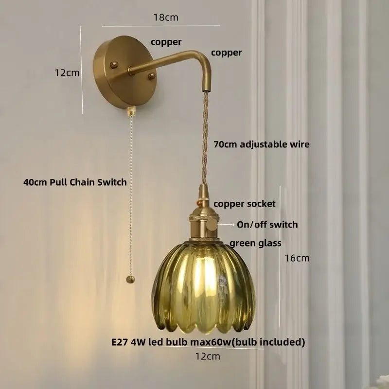 Brass Petal LED Wall Lamp