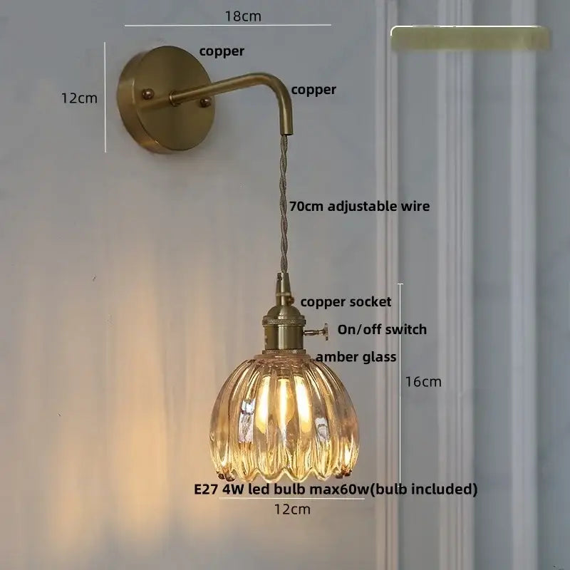Brass Petal LED Wall Lamp