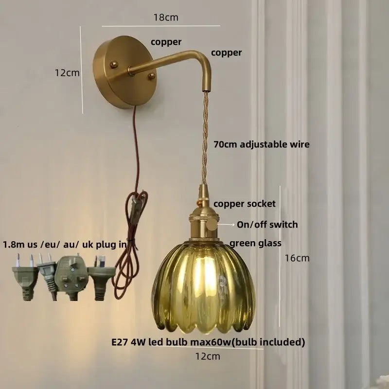Brass Petal LED Wall Lamp