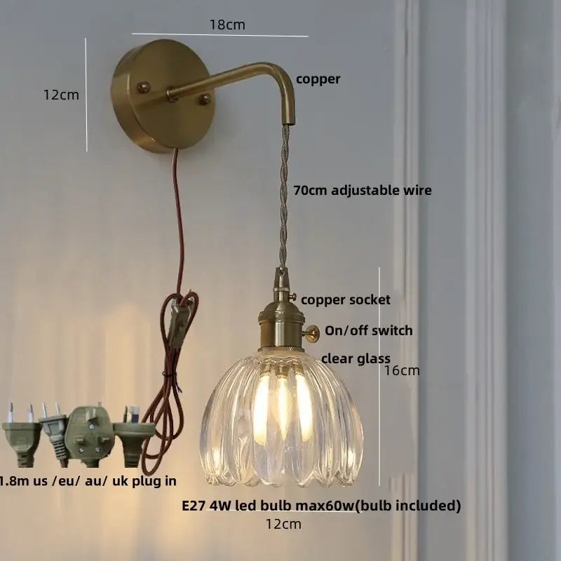 Brass Petal LED Wall Lamp