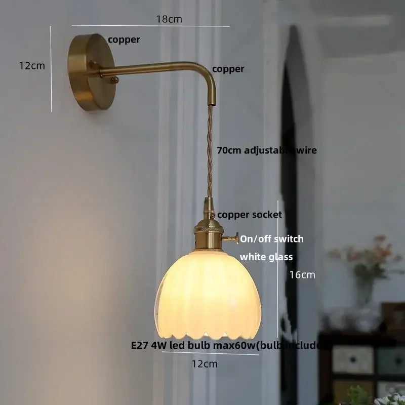Brass Petal LED Wall Lamp