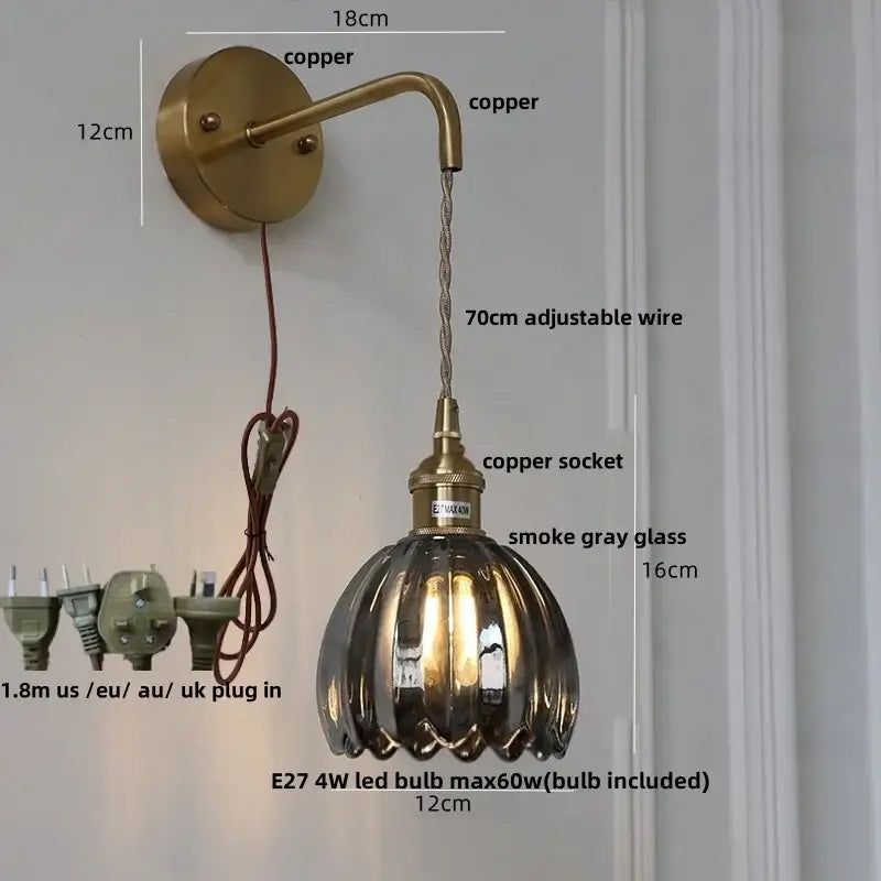 Brass Petal LED Wall Lamp