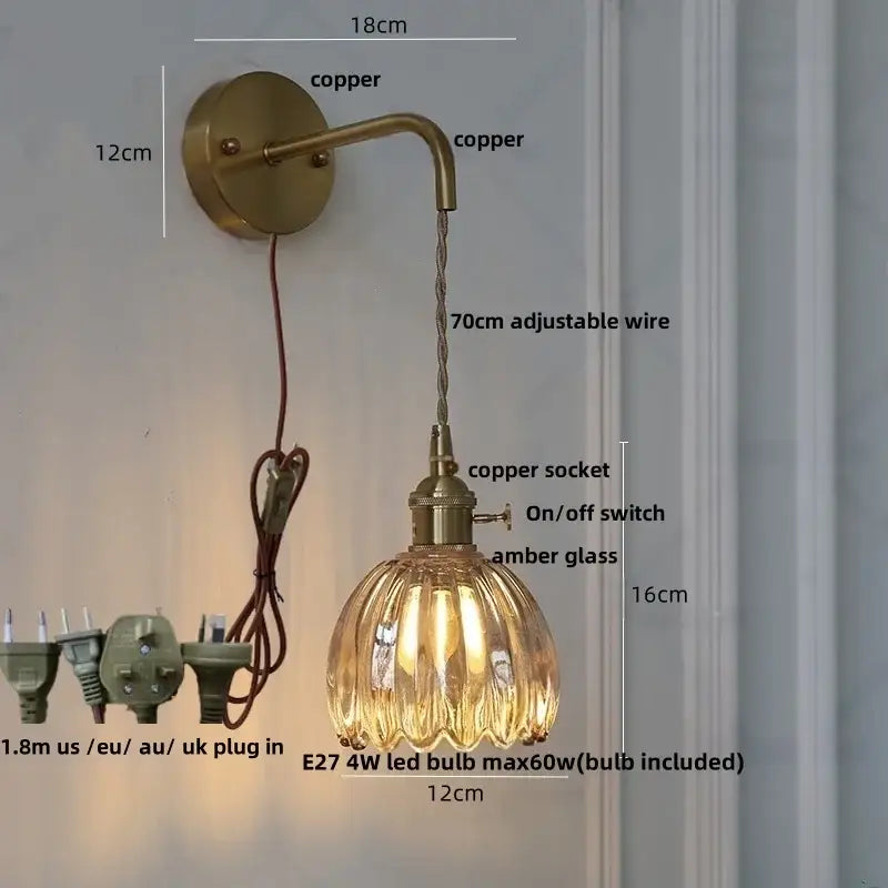 Brass Petal LED Wall Lamp