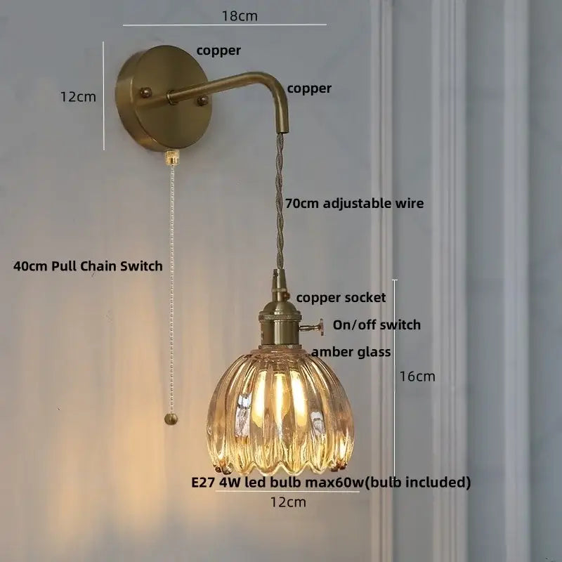 Brass Petal LED Wall Lamp