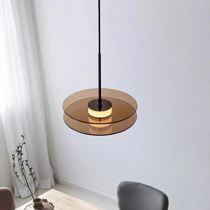 Gold Glass Art Chandelier