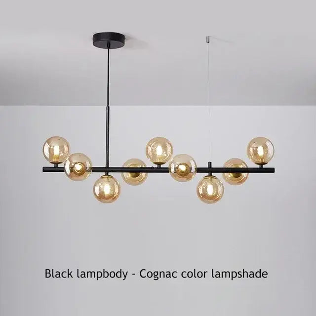 Black Glass Ceiling Chandelier