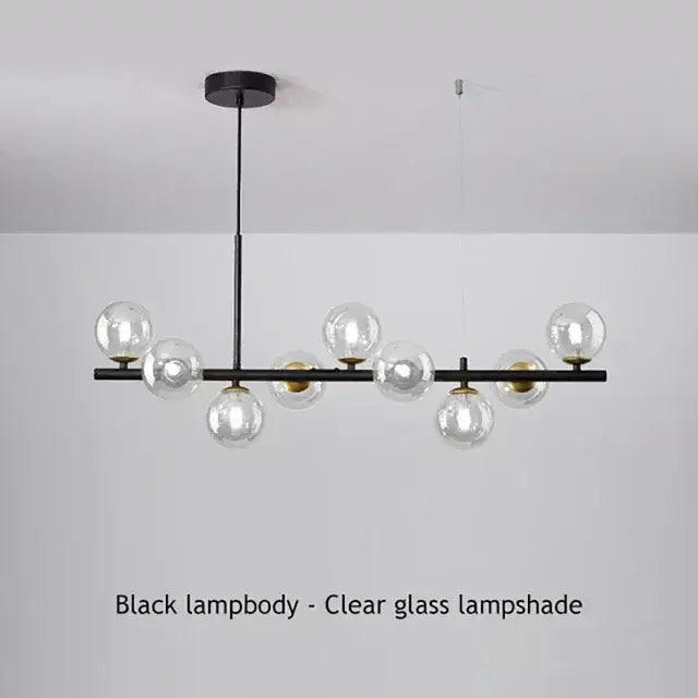 Black Glass Ceiling Chandelier