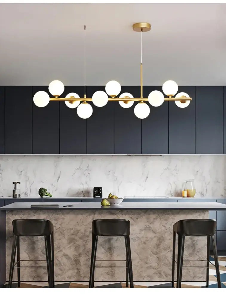Black Frosted Glass Chandelier