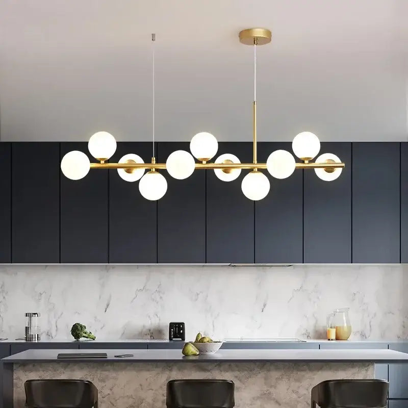 Black Frosted Glass Chandelier
