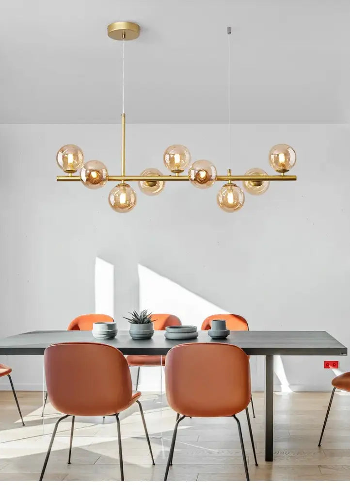 Black Frosted Glass Chandelier