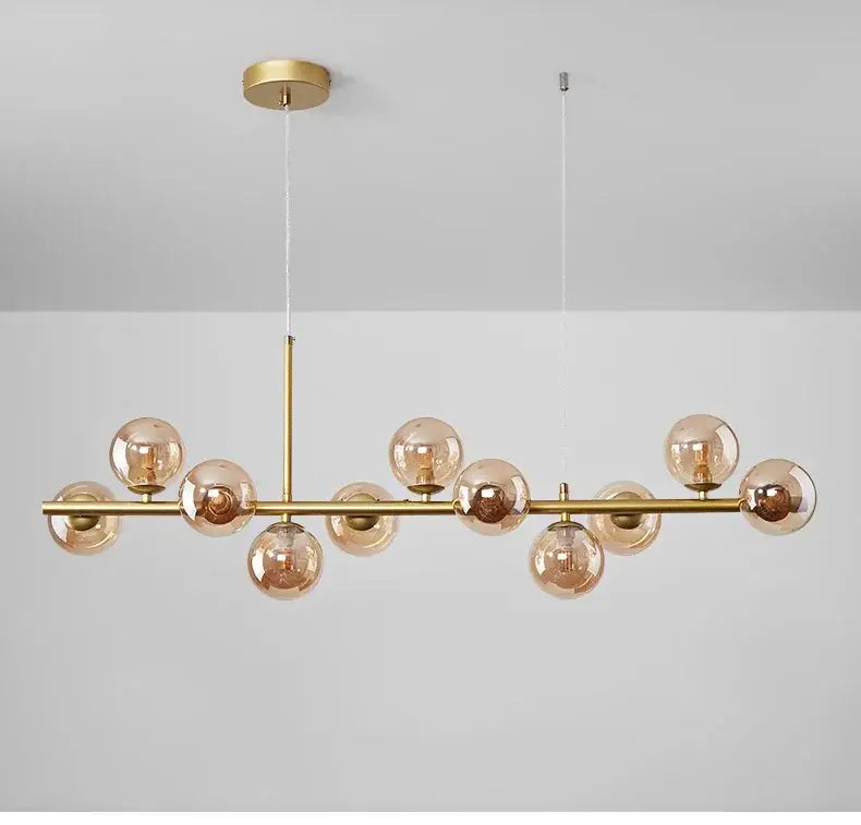 Black Frosted Glass Chandelier