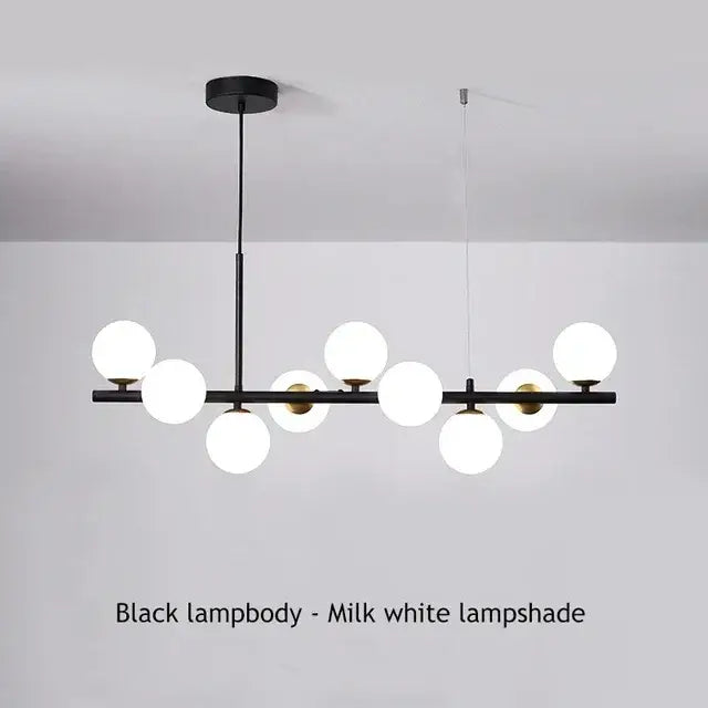 Black Frosted Glass Chandelier