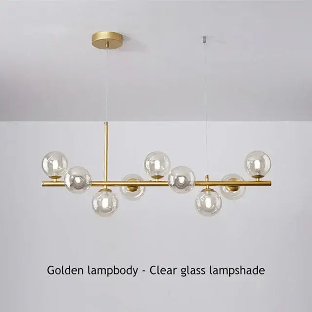Black Frosted Glass Chandelier