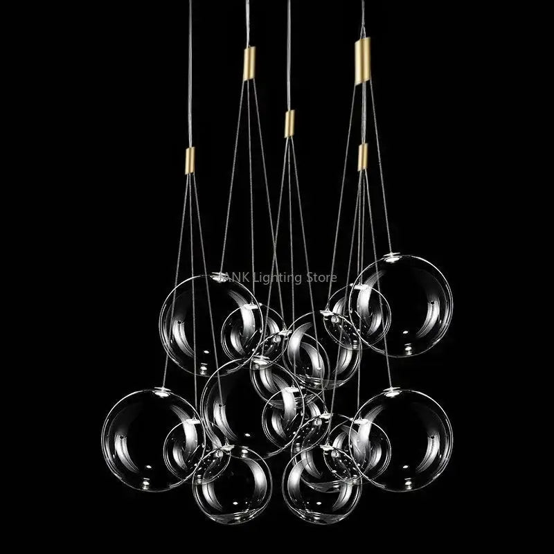 Rose Gold Glass Chandelier