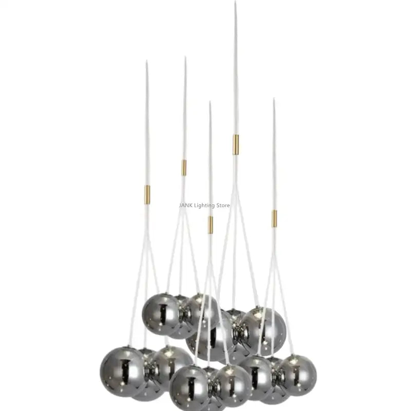 Rose Gold Glass Chandelier