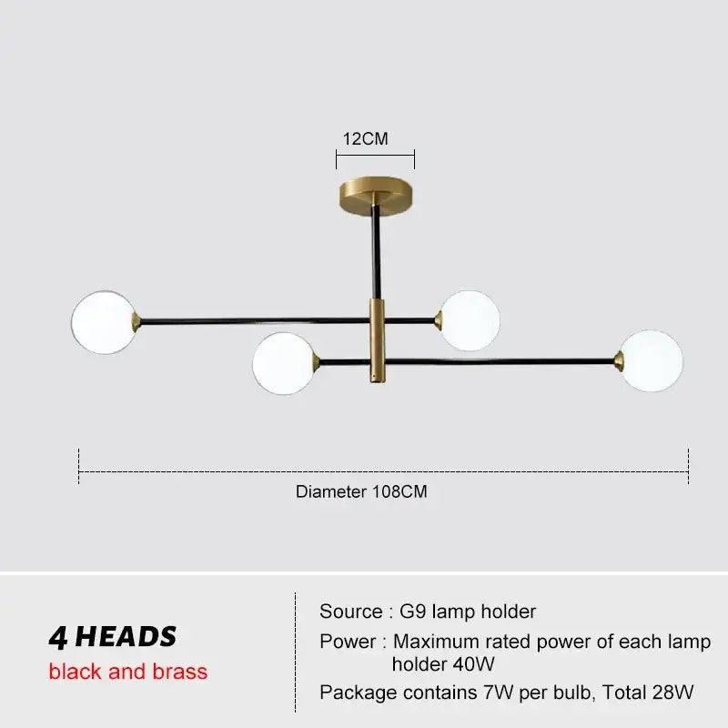 Geometric Brass Pendant Light