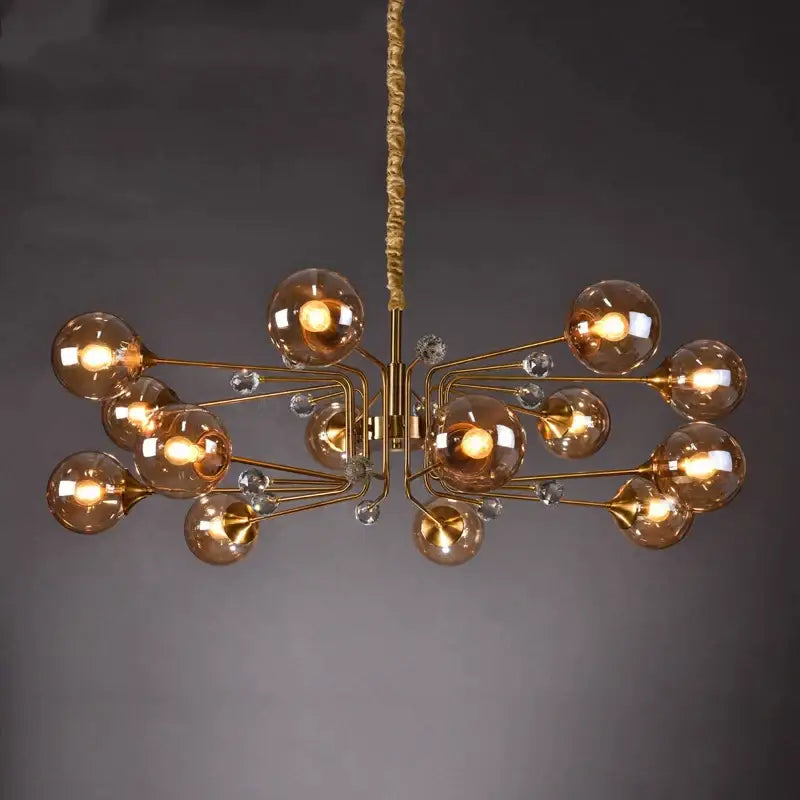 Gold Crystal Bubble Chandelier