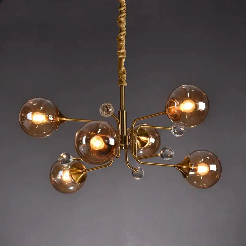 Gold Crystal Bubble Chandelier