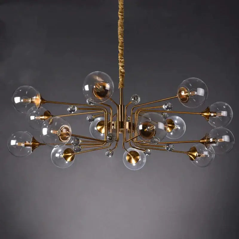 Gold Crystal Bubble Chandelier