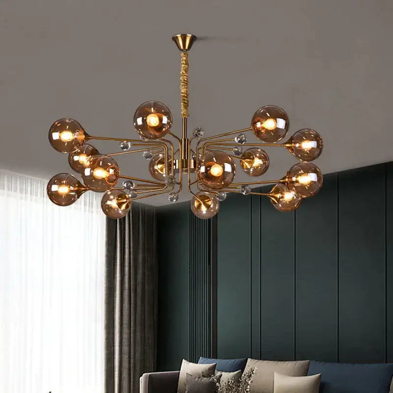 Gold Crystal Bubble Chandelier
