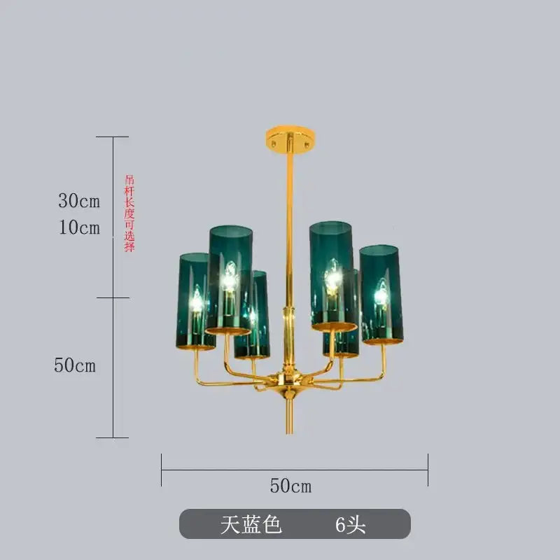 Blue Gold Luxury Chandelier