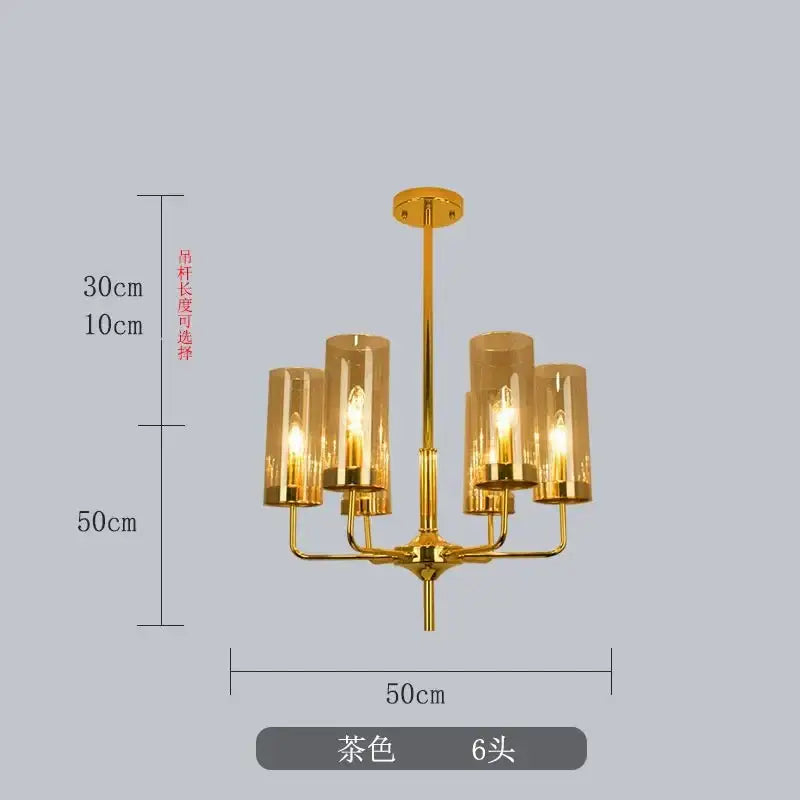 Blue Gold Luxury Chandelier