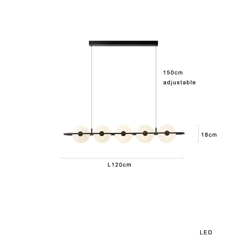 Modern Black White Chandelier